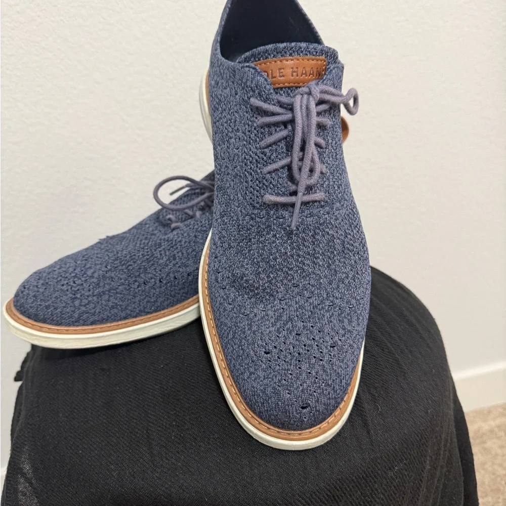 🔥SALE🔥Cole Haan Men's Navy Knit Oxford Shoes
